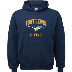  Fort Lewis College Skyhawks Navy Youth Diving Arch Hooded 