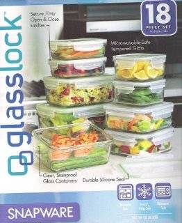 Snapware 18pc Glasslock Tempered Glass Storage Containers 18piece Set 
