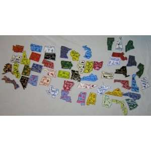 50 State Map Refrigerator Magnets 