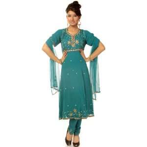   Suit with Embroidered Beads and Sequins   Georgette 