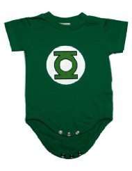 Green Lantern DC Comics Logo Dark Green Super Hero Baby Creeper Romper 