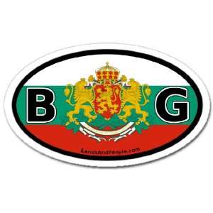  Bulgaria BG Flag Car Bumper Sticker Decal Oval Automotive