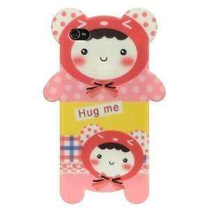  HIGH END SILICONE SKIN CASE WHITE AND PINK   HUG ME KID 