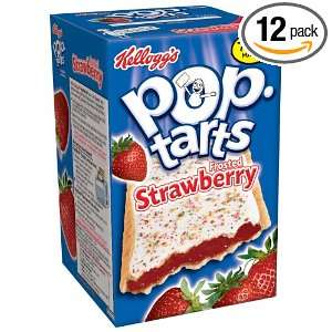 Pop Tarts Frosted Strawberry, 14.7 Ounce, 8 Count Boxes (Pack of 12)