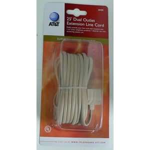  25 Dual Outlet Cord IVORY ATT 89 0076 00 Electronics