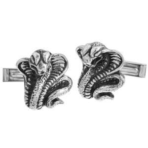  Sterling Silver Hypnotic Cobra Cufflinks CL 0179 Jewelry