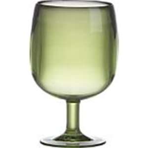 Table In A Bag Aspen G030512 ABS Plastic Wine Glasses, Green, Set of 