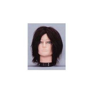 Hairart Mens Mannequin with Human Hair in Black #84md by Hair Art