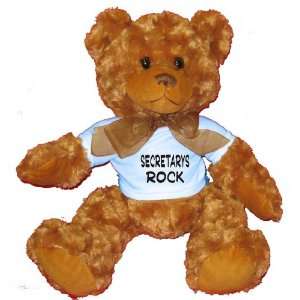  Secretarys Rock Plush Teddy Bear with BLUE T Shirt Toys 