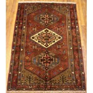    3x5 Hand Knotted Hamedan Persian Rug   50x33