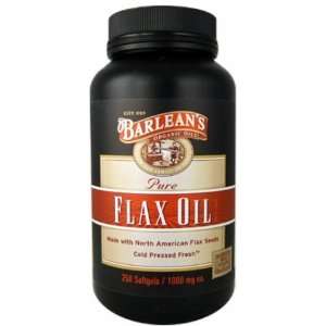  Barleans, Pure Flax Oil 1,000 mg 250 softgels Health 