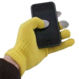  Yellow Touch Screen Gloves for iPhone iPod Winter 