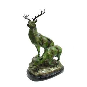  DEER WITH CUB BRONZE