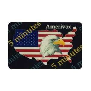  Collectible Phone Card 5m Eagle On United States Map With 