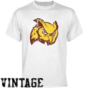  NCAA Rowan Profs White Distressed Logo Vintage T shirt 
