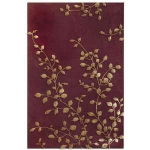   Leaves Burgundy 44014 Burgundy/gold 10X13 Area Rug