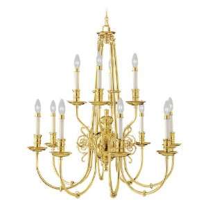   12 Light 720W Chandelier with Candelabra Bulb Base