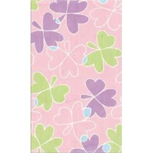  The Rug Market Kids Clover 11587 Pink and Green and 