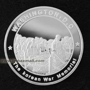  Korean War Memorial Silver Coin 