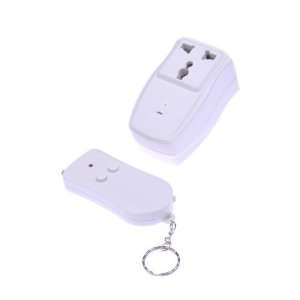 White Wireless Remote Control System Switch AC Power Outlet Socket 
