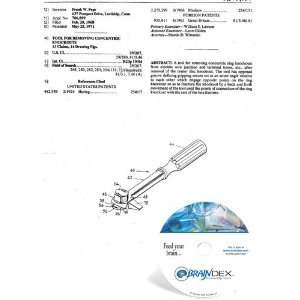   Patent CD for TOOL FOR REMOVING CONCENTRIC KNOCKOUTS 