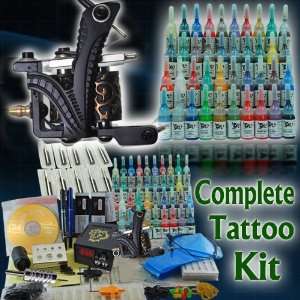 Complete Tattoo Machine Kit 3 Gun 48 Ink Set Supply D97141 