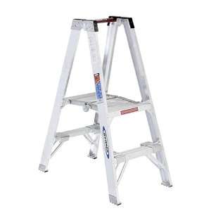 Werner PT372 300 Pound Duty Rating Twin Step Aluminum Stockrs Ladder 