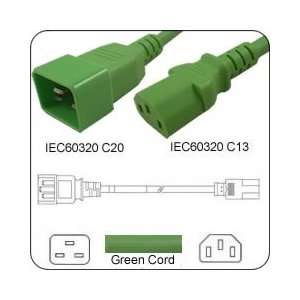  PowerFig PFC2014C13120I AC Power Cord IEC 60320 C20 Plug 