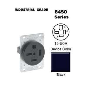  Leviton 8450 15 50R Flush Receptacle Industrial   Black 