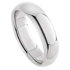 7.0 Millimeters White Gold Heavy Wedding Band Ring 14Kt 