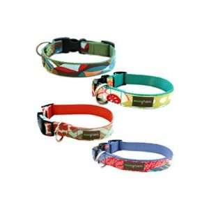  Mimi Green Patterned Dog Collar 14 18 bailey color