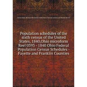 1840,Ohio microform. Reel 0393   1840 Ohio Federal Population Census 