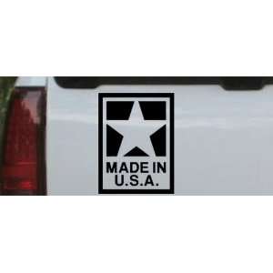 Made In the USA Military Car Window Wall Laptop Decal Sticker    Black 