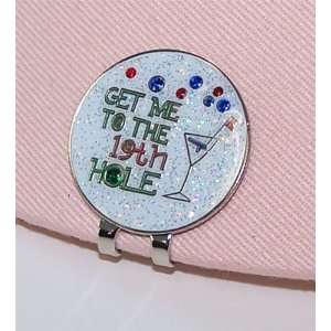  19th Hole Sparkling Crystal Golf Ball Marker with Magnetic 