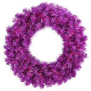  30 Pre Lit Purple Wreath