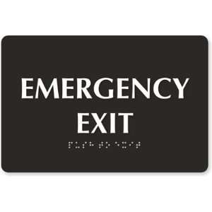  Emergency Exit (Tactile Touch Braille) TactileTouch Sign 