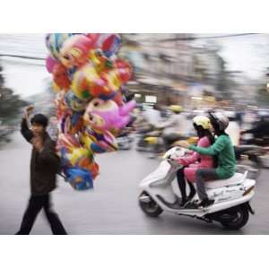  Man Selling Balloons, Hanoi, Vietnam, Indochina, Southeast 