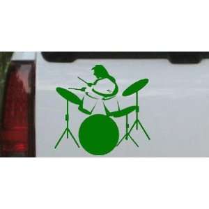 Drummer Outline Line Art Music Car Window Wall Laptop Decal Sticker 