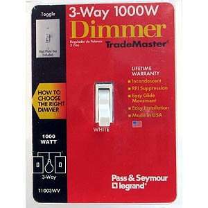  TradeMaster 1000W Three Way Toggle Dimmer with Housing in 