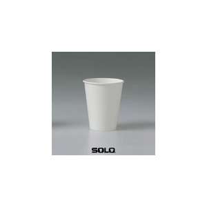  Solo 8 oz Single Paper Poly Lined Hot Cups   White Health 