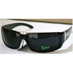 Locs 9045 Shiny Black / Black Sunglasses
