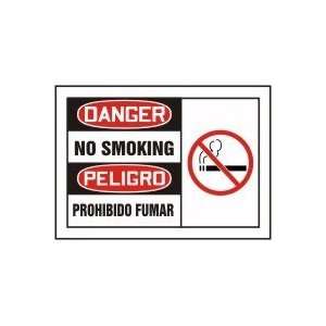  DANGER NO SMOKING (W/GRAPHIC) (BILINGUAL) 7 x 10 
