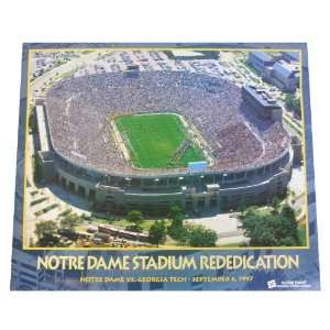  Notre Dame Football Stadium Rededication Poster 