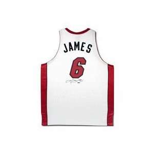 LeBron James Miami Heat Autographed Authentic Home White Jersey (Upper 