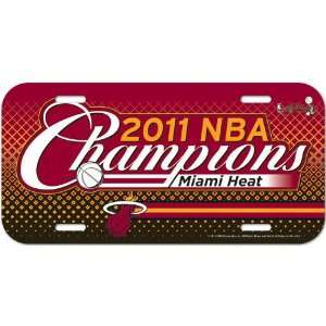  Wincraft Miami Heat 2011 NBA Finals Champions 6x12 License 