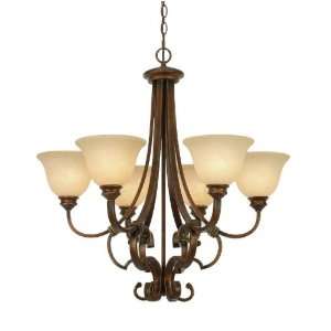 Golden Lighting 3711 6 CB Champagne Bronze Rockefeller Traditional 