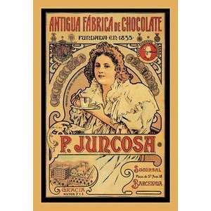  Vintage Art Antigua Fabrica de Chocolate P. Juncosa 