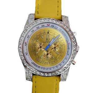    Iced Bling Divers Style Hip Hop Watch, Yellow 