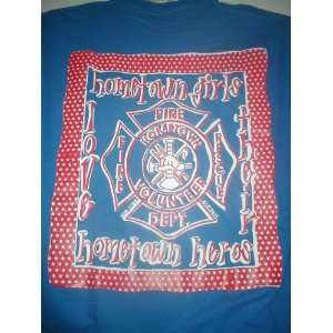  Hometown Girls love their Hometown Heros Blue T Shirt 