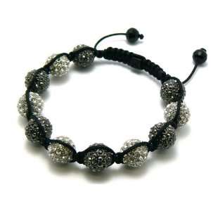  NEW Allover Iced Out Faux Macrame Bracelet HE MHB14HECR 